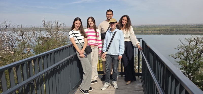 Project participants enjoy a panoramic view of the Danube River