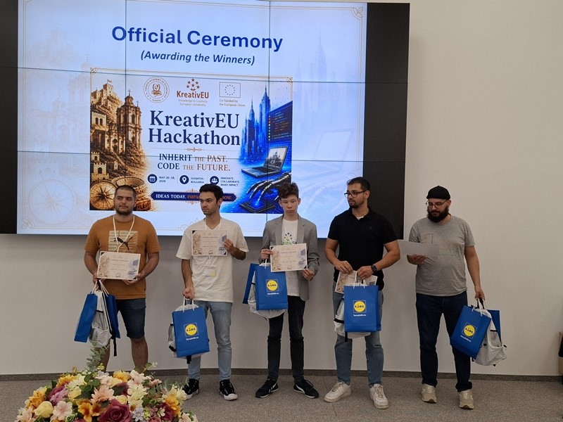 A group of men holding blue bags AI-generated content may be incorrect.