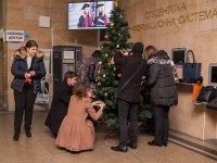 Студенти украсяват елха