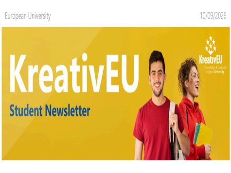 The first issue of the KreativEU Student Newsletter is here!