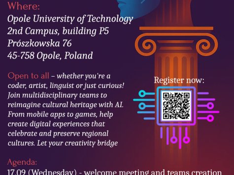 Възможност за участие в KreativHack OUTech – Международен хакатон на тема: „Изкуствен интелект за културно наследство“